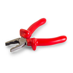 Image showing red pliers isolated on white