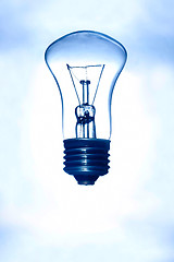 Image showing light bulb on a blue background