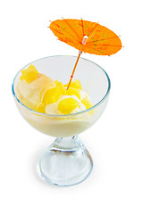 Image showing ice food cream cup isolated white background