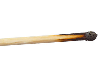 Image showing burnt match isolated on white background clipping path