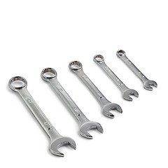 Image showing spanners with shadow isolated on white background