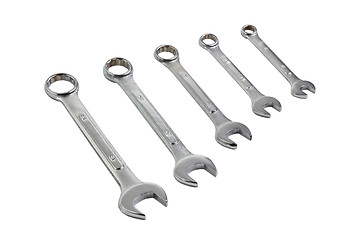 Image showing spanners isolated on white background