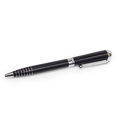 Image showing black ballpoint pen isolated on white