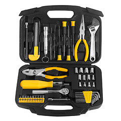 Image showing set tools box isolated on white background
