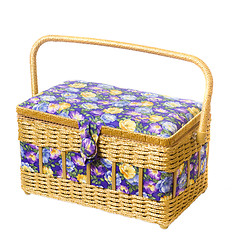 Image showing wicker basket vintage isolated on white background