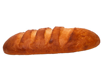 Image showing bread tasty long loaf isolated on a white background clipping pa