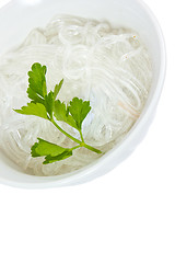 Image showing tasty rice extract long macaroni isolated white background clipp