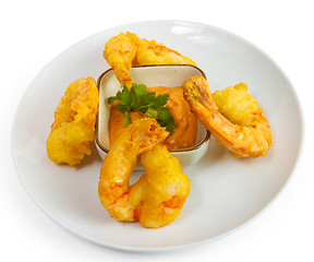 Image showing fried shrimp paste isolated on white background