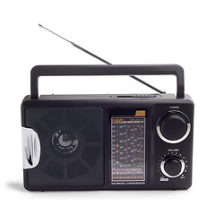 Image showing black radio isolated