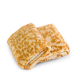 Image showing fried pancakes isolated on white background