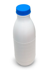 Image showing milk plastic bottle isolated on white background