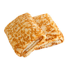 Image showing pancakes fried stuffed isolated white