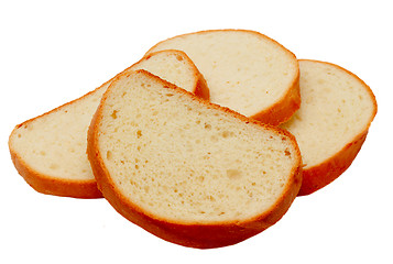 Image showing lot of slice bread loaf sliced ??isolated (clipping path)