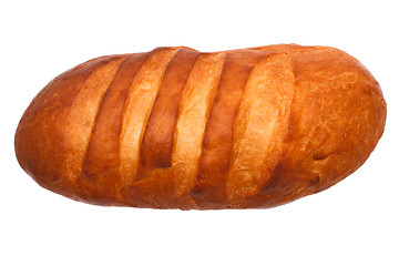 Image showing bread tasty long loaf isolated clipping path