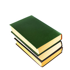 Image showing old green book isolated on white background