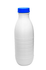 Image showing bottle plastic milk isolated on white (clipping path