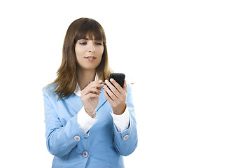 Image showing Businesswoman with a Pda