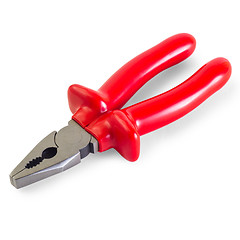 Image showing pliers red isolated on white