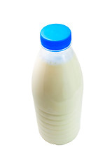 Image showing plastic milk bottle isolated on white (clipping path)