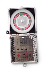 Image showing American Roulette table game sealed isolated on white background