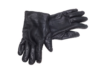 Image showing black pair leather gloves