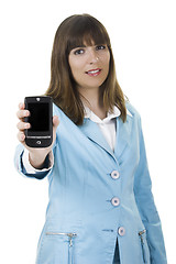 Image showing Businesswoman with a Pda