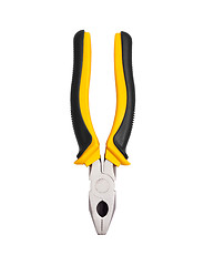 Image showing yellow pliers isolated on a white background (clipping path)