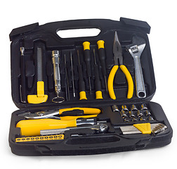 Image showing yellow set tools box isolated on white background