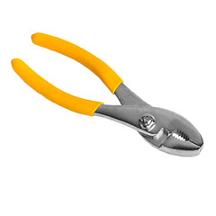 Image showing yellow pliers isolated white (clipping path)