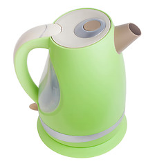 Image showing electric green tea kettle isolated(clipping path)