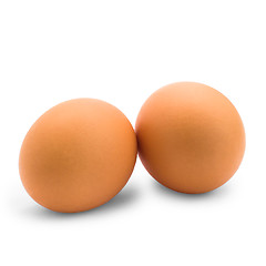 Image showing eggs are two isolated on white background