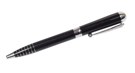 Image showing black ballpoint pen isolated  clipping path