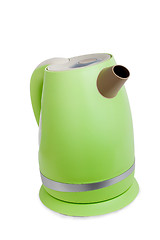 Image showing electric teapot green tea kettle isolated on white background