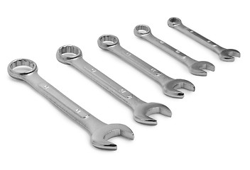 Image showing wrench spanners tools isolated on a white background