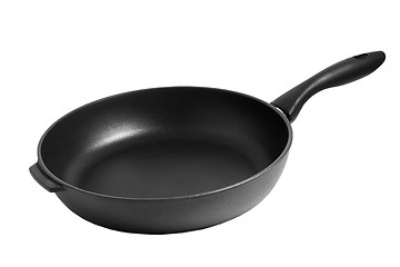 Image showing black pan frying isolated on white background