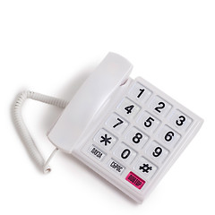 Image showing phone isolated call communication on a white background