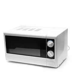 Image showing microwave oven for a meal isolated on white background