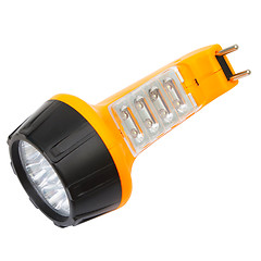 Image showing electric flashlight pocket isolated on white (clipping path)