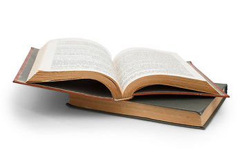 Image showing old book revealed two isolated on white background