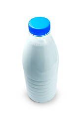 Image showing plastic bottle milk isolated on white