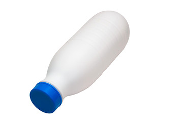 Image showing milk bread plastic bottle lies side isolated