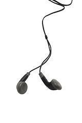 Image showing headphones head audio music wire stereo equipment cable phones a