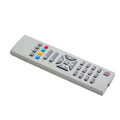 Image showing tv silver remote control isolated white background (clipping pat