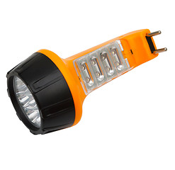 Image showing flashlight electric pocket isolated on white background clipping