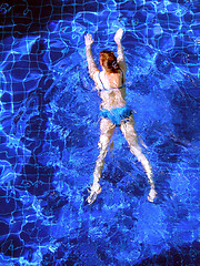 Image showing woman swiming