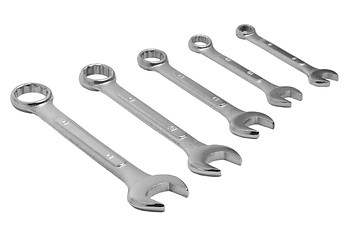 Image showing spanners wrench tools isolated on a white background