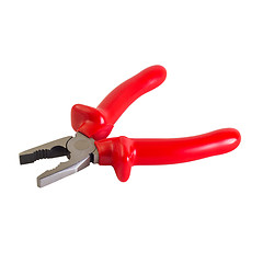 Image showing pliers red isolated