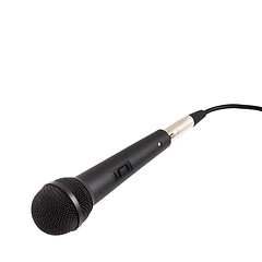 Image showing black microphone isolated