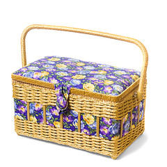 Image showing vintage wicker basket isolated on white background