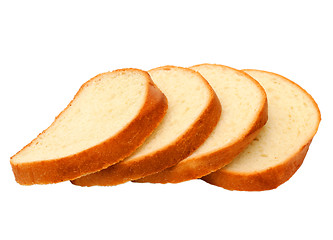 Image showing pieces of bread isolated on white background